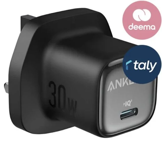 Anker Zolo Charger (30W, PD 3.0, with 1.0m C to C Cable) - Black